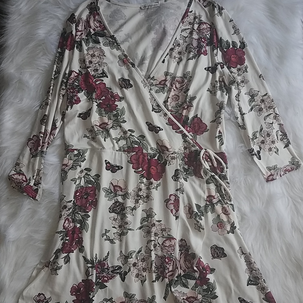 Charlotte Russe Faux Wrap Floral Dress